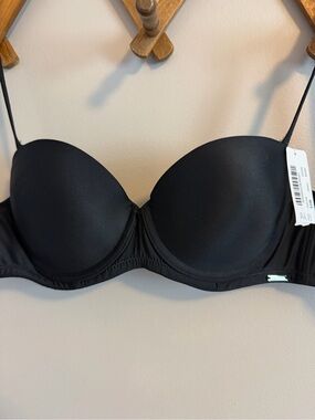 la Vie en Rose Black Convertible Strapless Multiway Bra 32B NWT